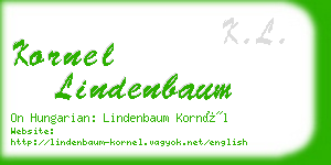 kornel lindenbaum business card